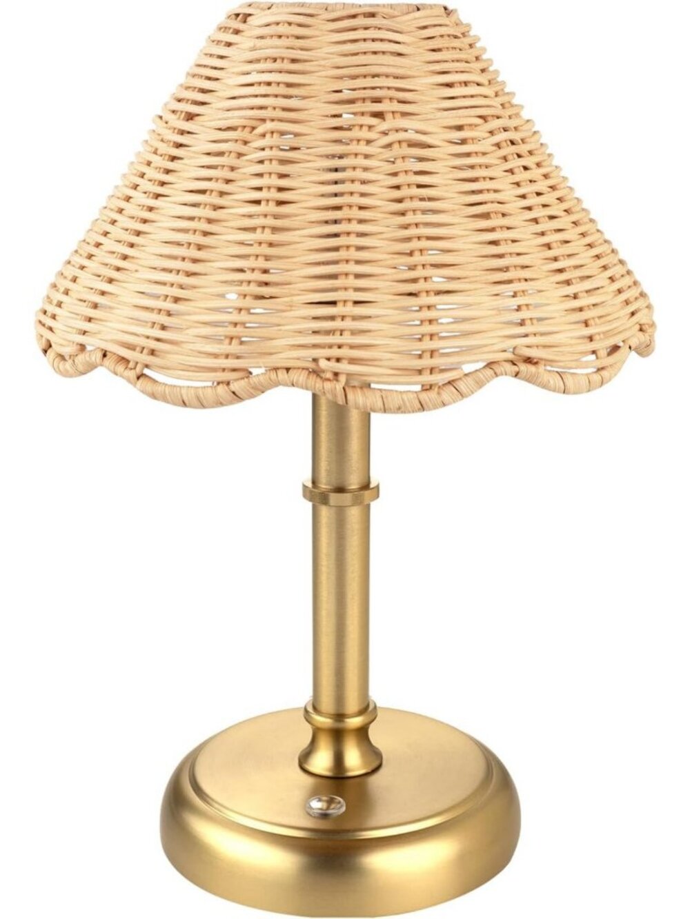 Boho Mini Cordless Rattan Table Lamp - Rechargeable, 3 Brightness Levels, LED